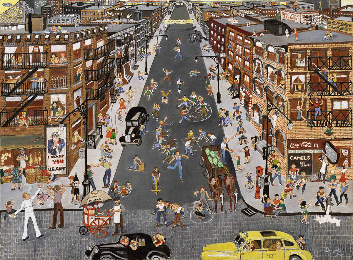Tenement Life and Games - New York City 1945 by Demerah Campbell 2004