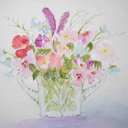 Crystal Vase with Flowers